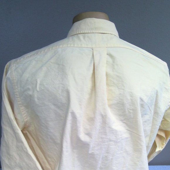 Polo Ralph Lauren Button Down Shirt Long Sleeve Yellow Yarmouth Men's XL - Picture 3 of 8